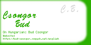 csongor bud business card